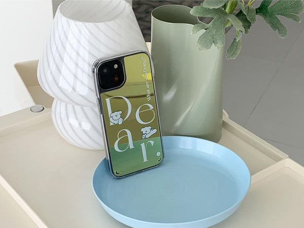 [Mademoment] Dear Molly Lettering Design Glossy Mirror Phone Case