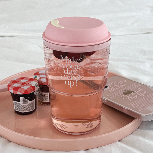 [Mademoment] Sweet Up Pink Clear Reusable Tumbler (Hot/Cold) 500ml