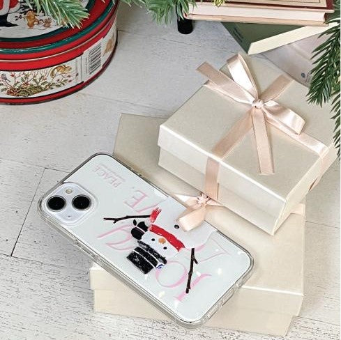 [Mademoment] Big Snowman Design Clear Phone Case (4 Types)