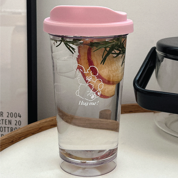 [Mademoment] Hug Me Butty Clear Reusable Cup (Hot/Cold) 473ml