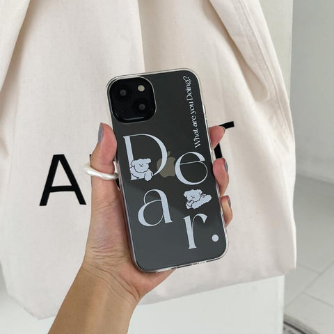 [Mademoment] Dear Molly Lettering Design Clear Phone Case (4 Types)