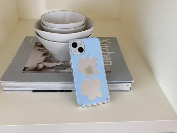 [Mademoment] 퓨어플라워 프레임 디자인 Glossy Mirror Phone Case