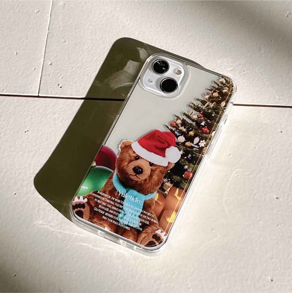 [Mademoment] Teddystmas Design Clear Phone Case (4 Types)