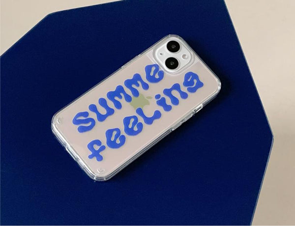 [Mademoment] Summer Feeling Lettering Design Glossy Mirror Phone Case