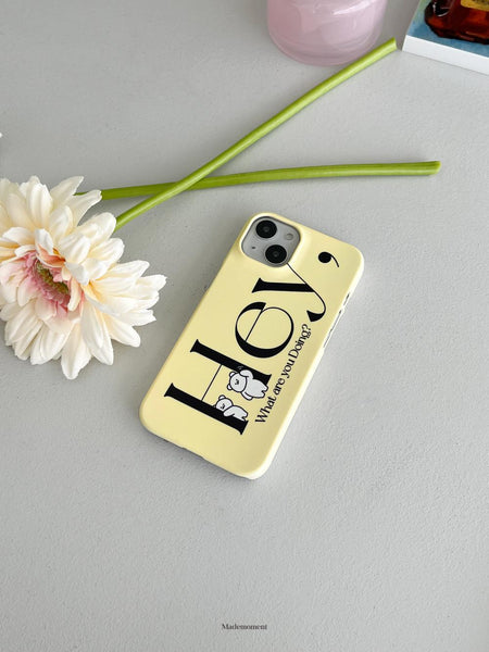 [Mademoment] Hey Momo Lettering Design Phone Case