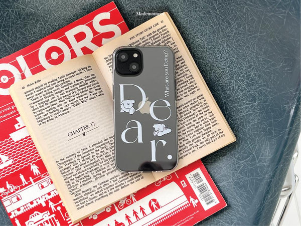 [Mademoment] Dear Molly Lettering Design Clear Phone Case (4 Types)