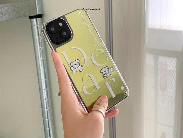 [Mademoment] Dear Molly Lettering Design Glossy Mirror Phone Case