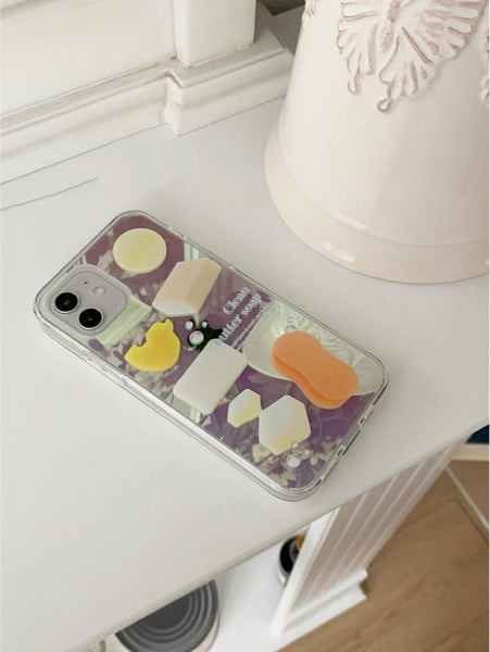 [Mademoment] 클린버터 디자인 Glossy Mirror Phone Case