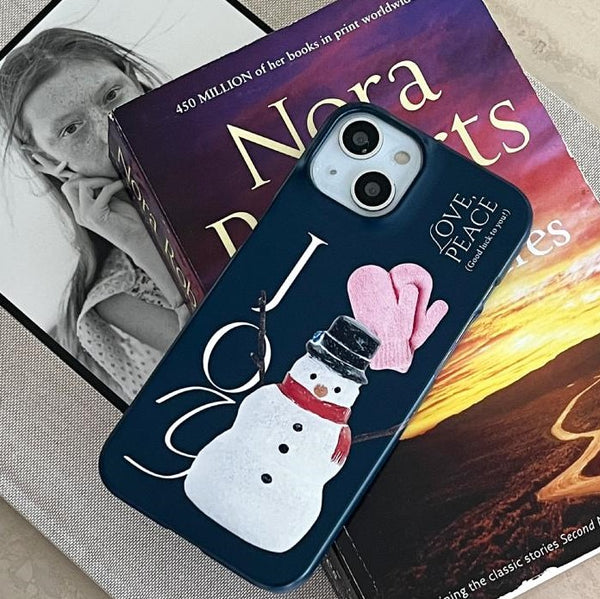 [Mademoment] Love and Joy Snowman Design Phone Case