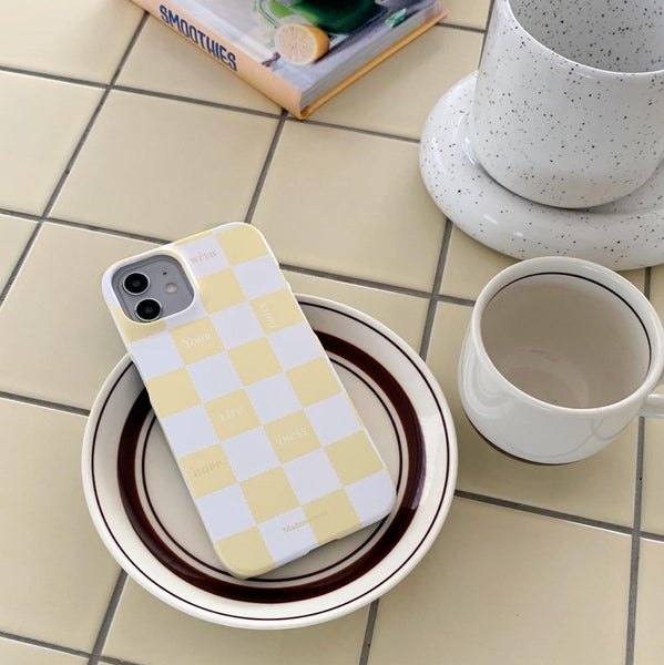 [Mademoment] Happy Life Pattern Design Phone Case