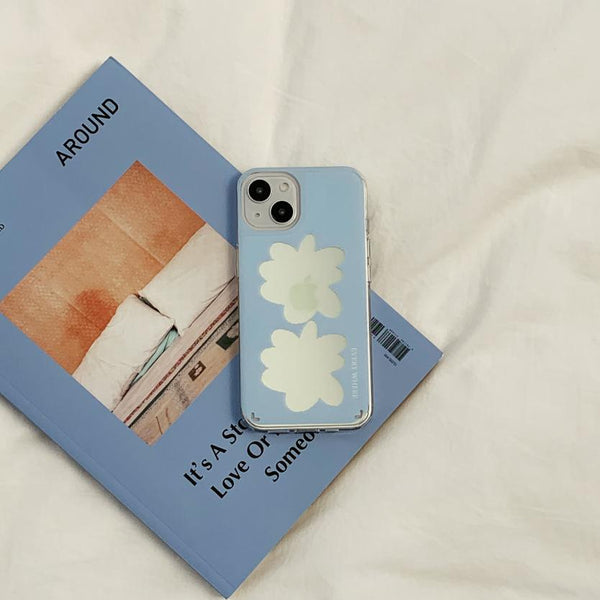 [Mademoment] 퓨어플라워 프레임 디자인 Glossy Mirror Phone Case