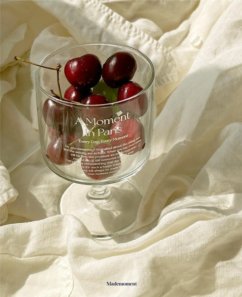 [Mademoment] Paris In Moment Goblet Glass Cup 300ml