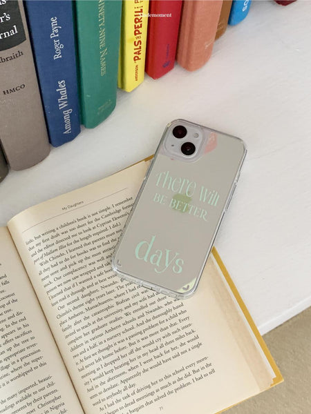 [Mademoment] Day's Color Lettering Design Glossy Mirror Phone Case