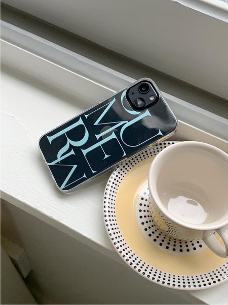 [Mademoment] Summer Mood Lettering Design Clear Phone Case (3 Types)