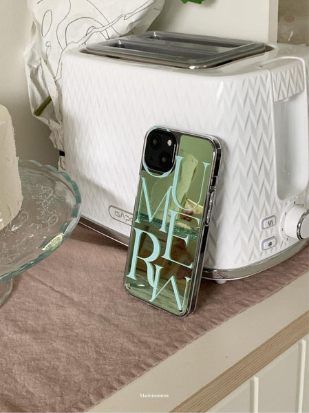 [Mademoment] Summer Mood Lettering Design Glossy Mirror Phone Case