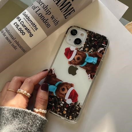 [Mademoment] Teddystmas Design Clear Phone Case (4 Types)