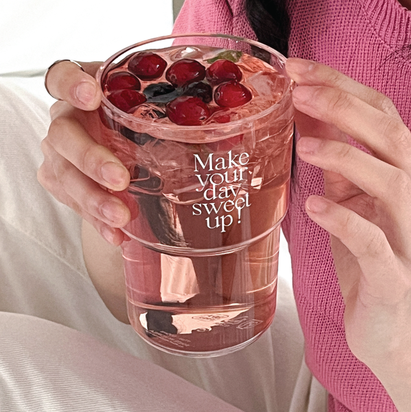 [Mademoment] Sweet Up Pink Clear Reusable Tumbler (Hot/Cold) 500ml