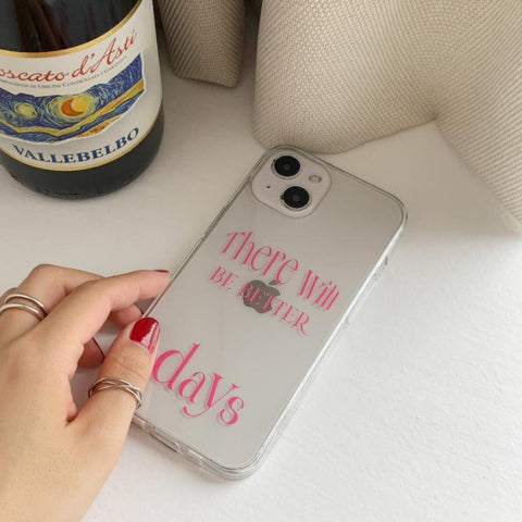 [Mademoment] Day's Color Lettering Design Clear Phone Case (4 Types)