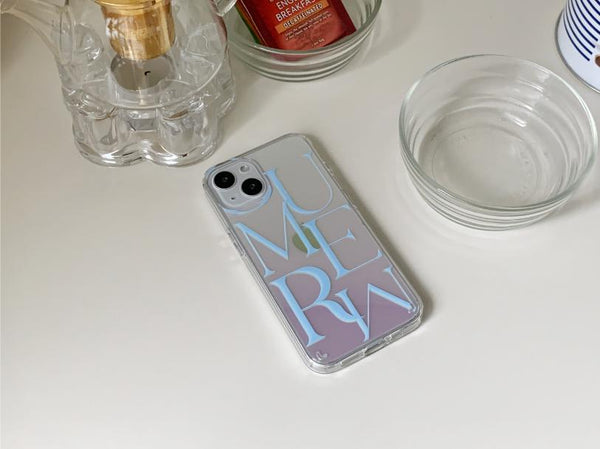 [Mademoment] Summer Mood Lettering Design Glossy Mirror Phone Case