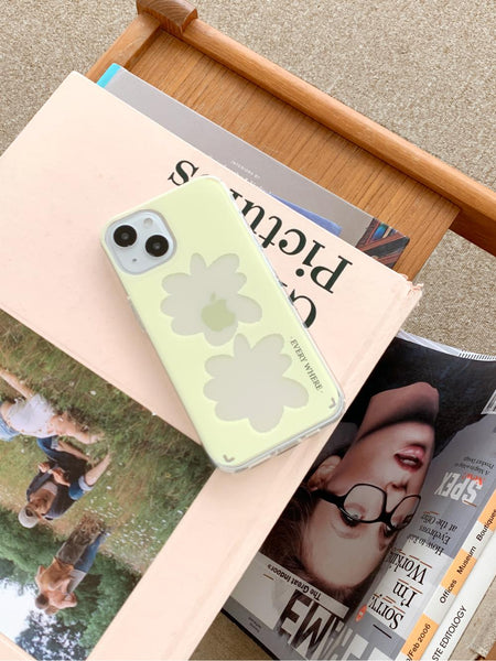 [Mademoment] 퓨어플라워 프레임 디자인 Glossy Mirror Phone Case