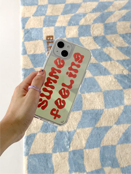 [Mademoment] Summer Feeling Lettering Design Glossy Mirror Phone Case