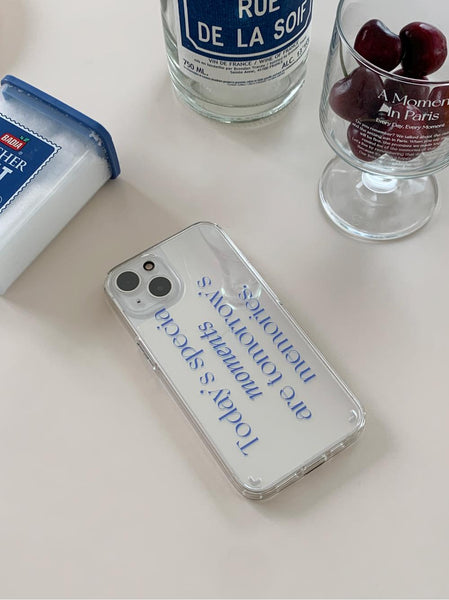 [Mademoment] 스페셜모먼트 레터링 디자인 Glossy Mirror Phone Case