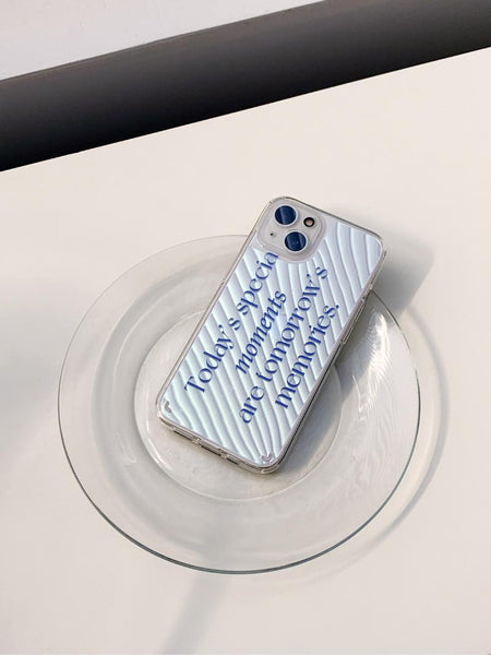 [Mademoment] 스페셜모먼트 레터링 디자인 Glossy Mirror Phone Case