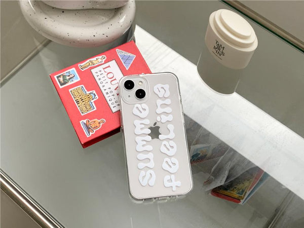 [Mademoment] Summer Feeling Lettering Design Clear Phone Case (4 Types)