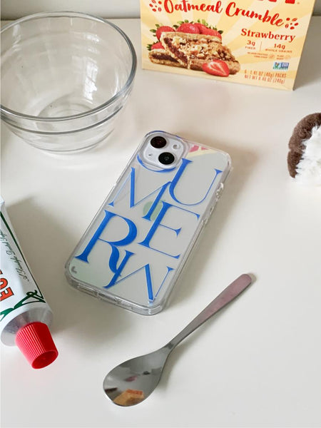 [Mademoment] Summer Mood Lettering Design Glossy Mirror Phone Case