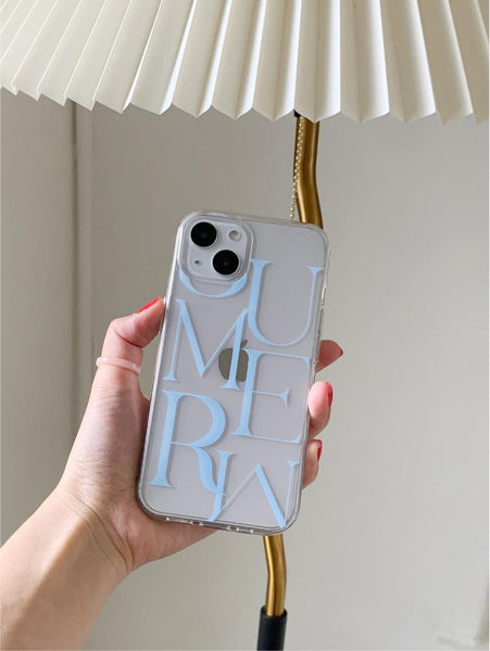 [Mademoment] Summer Mood Lettering Design Clear Phone Case (3 Types)