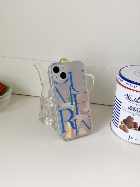 [Mademoment] Summer Mood Lettering Design Glossy Mirror Phone Case