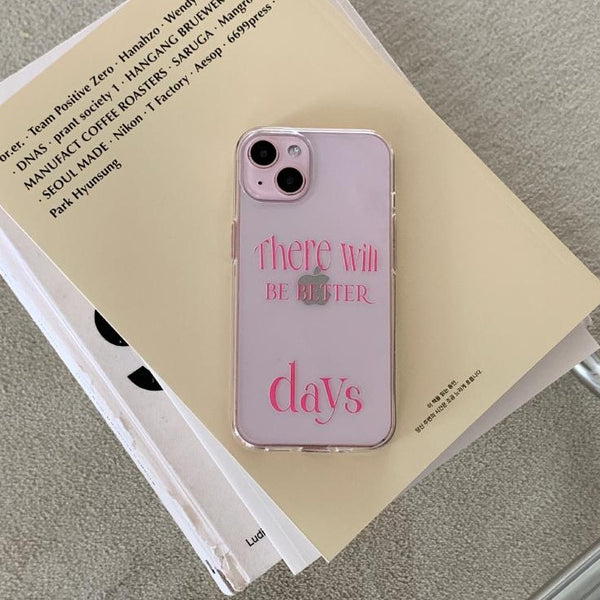 [Mademoment] Day's Color Lettering Design Clear Phone Case (4 Types)