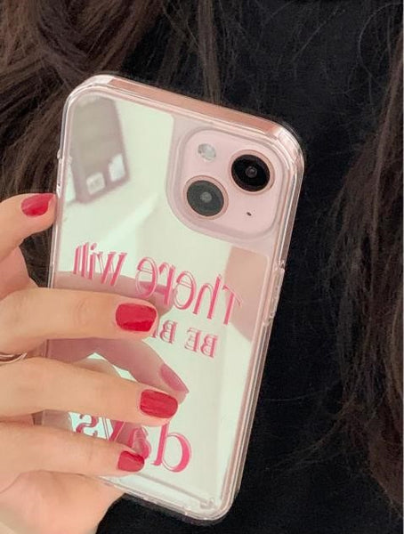 [Mademoment] Day's Color Lettering Design Glossy Mirror Phone Case