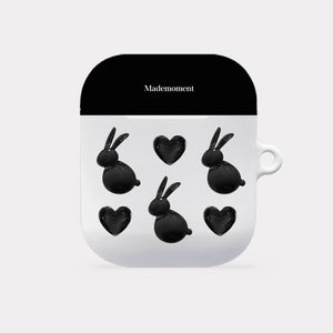 [Mademoment] Heart Rabbit Pattern Design AirPods Case