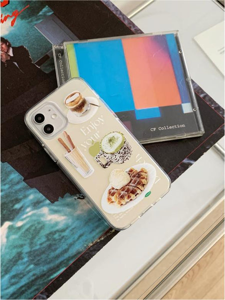 [Mademoment] Enjoy Brunch 디자인 Glossy Mirror Phone Case