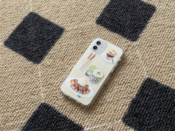 [Mademoment] Enjoy Brunch 디자인 Glossy Mirror Phone Case