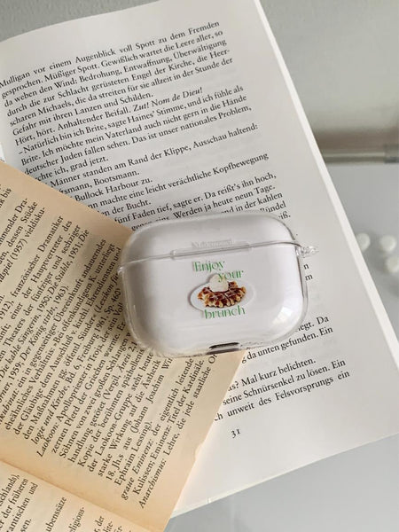 [Mademoment] Enjoy Brunch 디자인 Clear AirPods Case