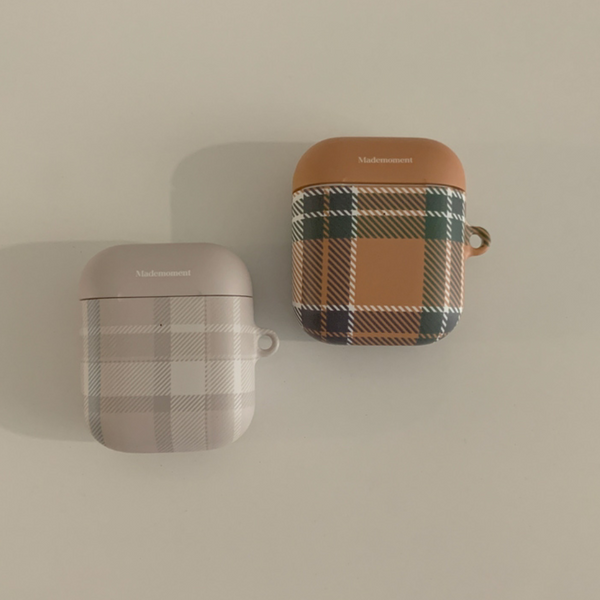 [Mademoment] Check pattern Airpods Case