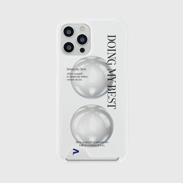 [Mademoment] Glass Bead 레터링 디자인 Phone Case