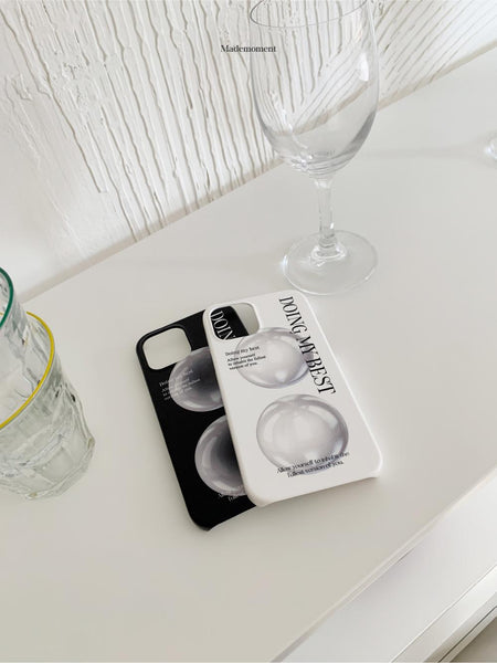 [Mademoment] Glass Bead 레터링 디자인 Phone Case