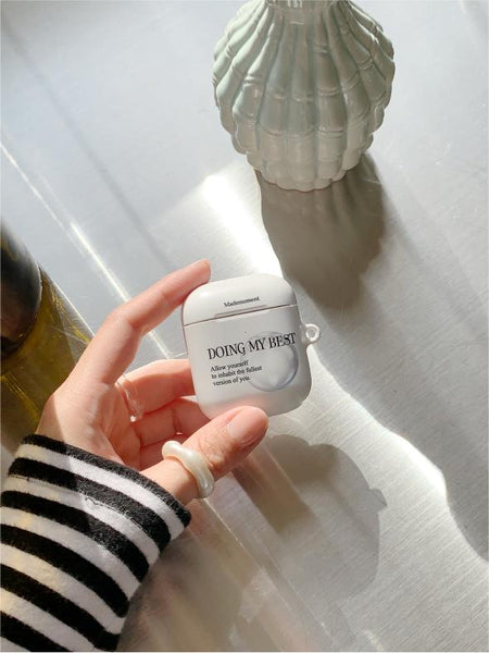 [Mademoment] Glass Bead 레터링 디자인 Airpods Case