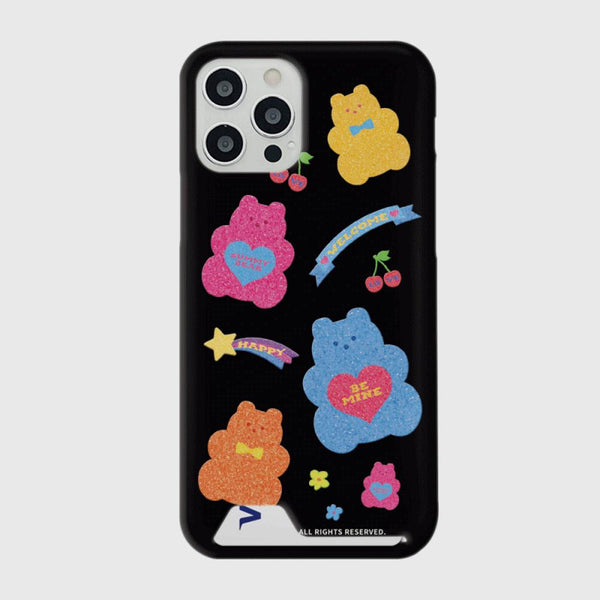 [THENINEMALL] Glitter Gummy Hard Phone Case (2 types)