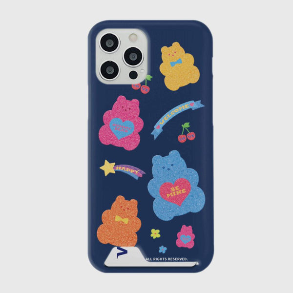 [THENINEMALL] Glitter Gummy Hard Phone Case (2 types)