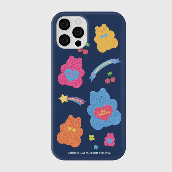 [THENINEMALL] Glitter Gummy Hard Phone Case (2 types)