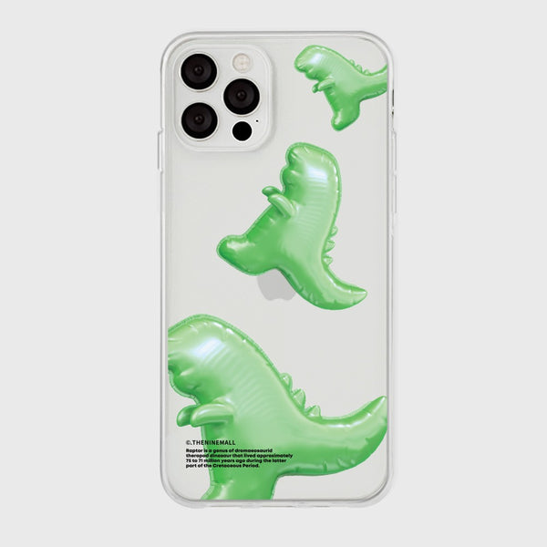 [THENINEMALL] Green Raptor Balloons Clear Phone Case (3 types)