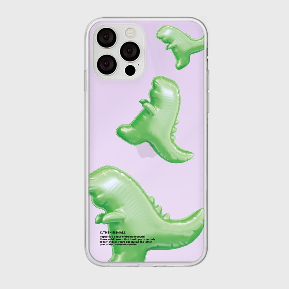 [THENINEMALL] Green Raptor Balloons Mirror Phone Case