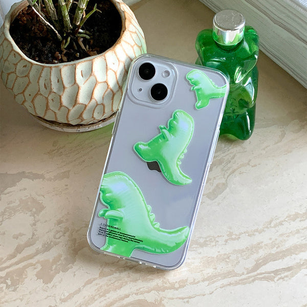 [THENINEMALL] Green Raptor Balloons Clear Phone Case (3 types)