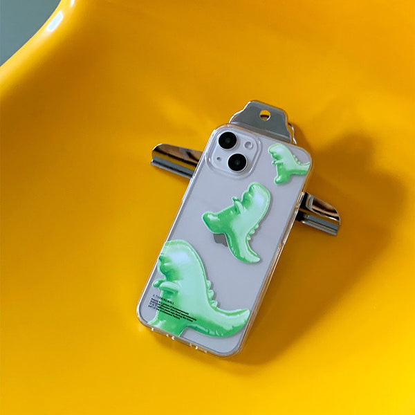 [THENINEMALL] Green Raptor Balloons Clear Phone Case (3 types)