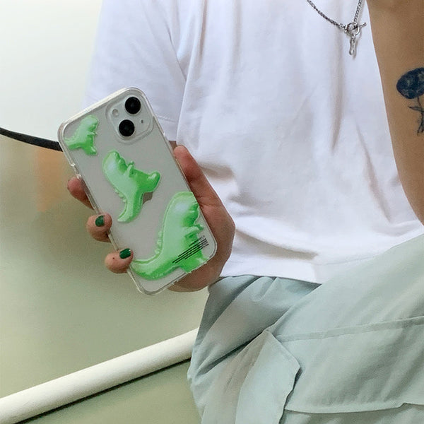 [THENINEMALL] Green Raptor Balloons Clear Phone Case (3 types)