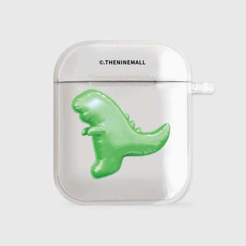 [THENINEMALL] Green Raptor Balloons AirPods Clear Case
